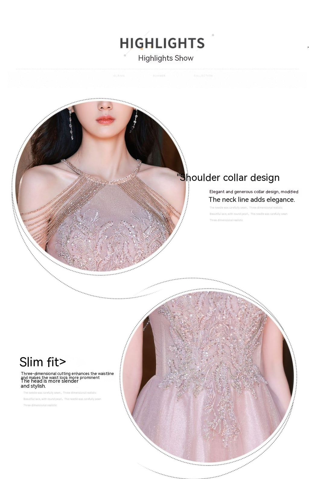 The Tassel Luxury Sling Dress - Detail 4