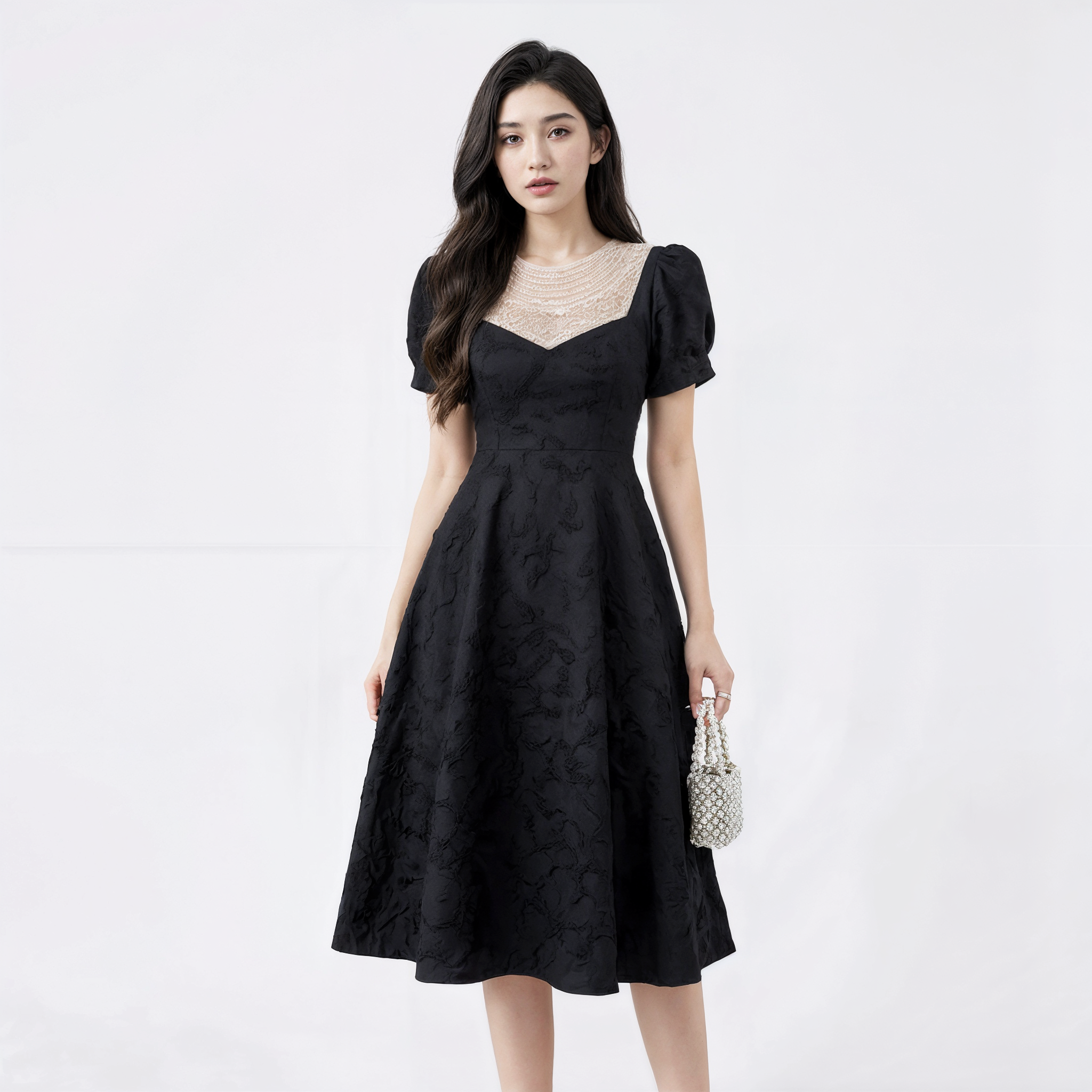 The Palace — French Luxury Bubble Sleeve Dress