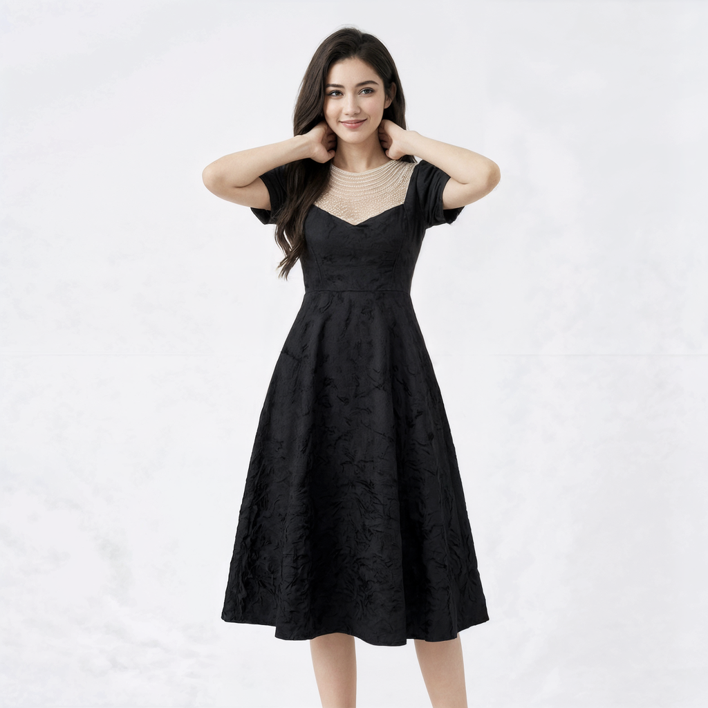 The Palace — French Luxury Bubble Sleeve Dress