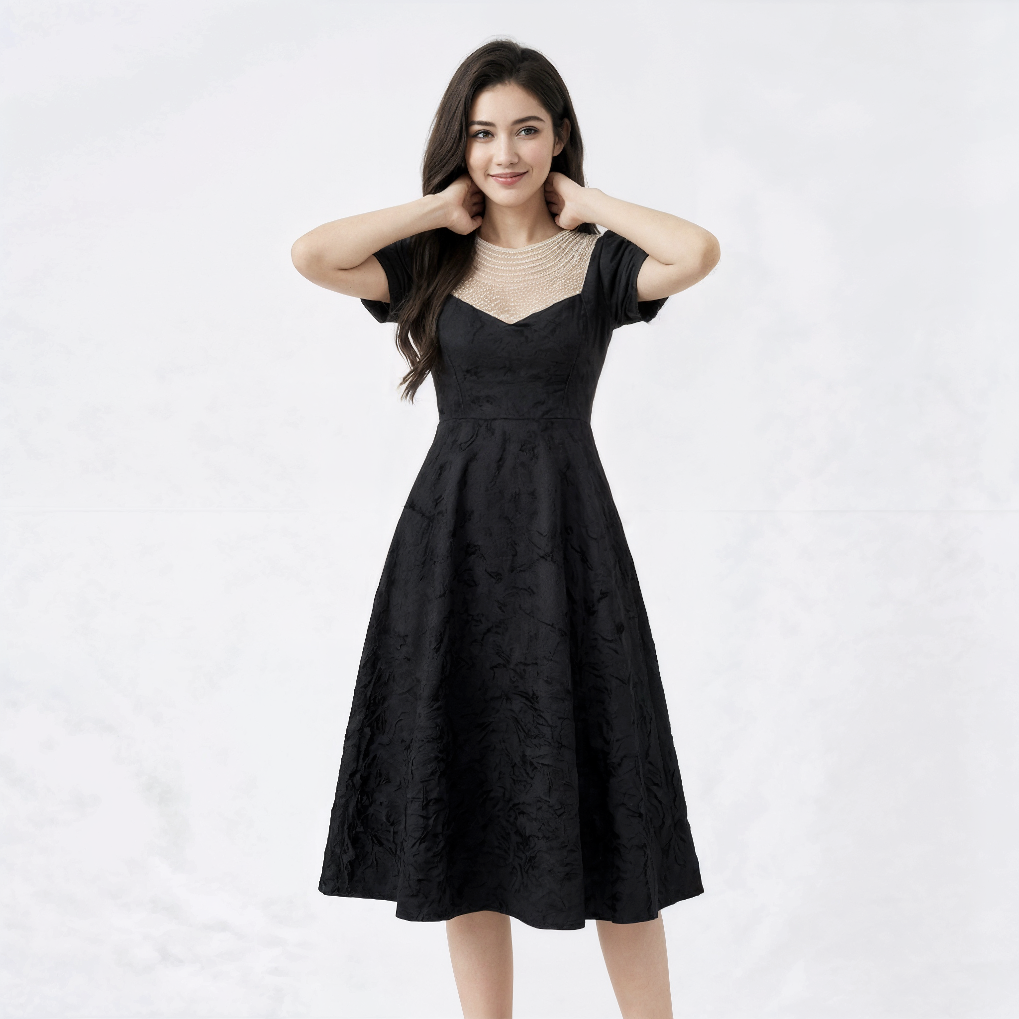 The Palace — French Luxury Bubble Sleeve Dress