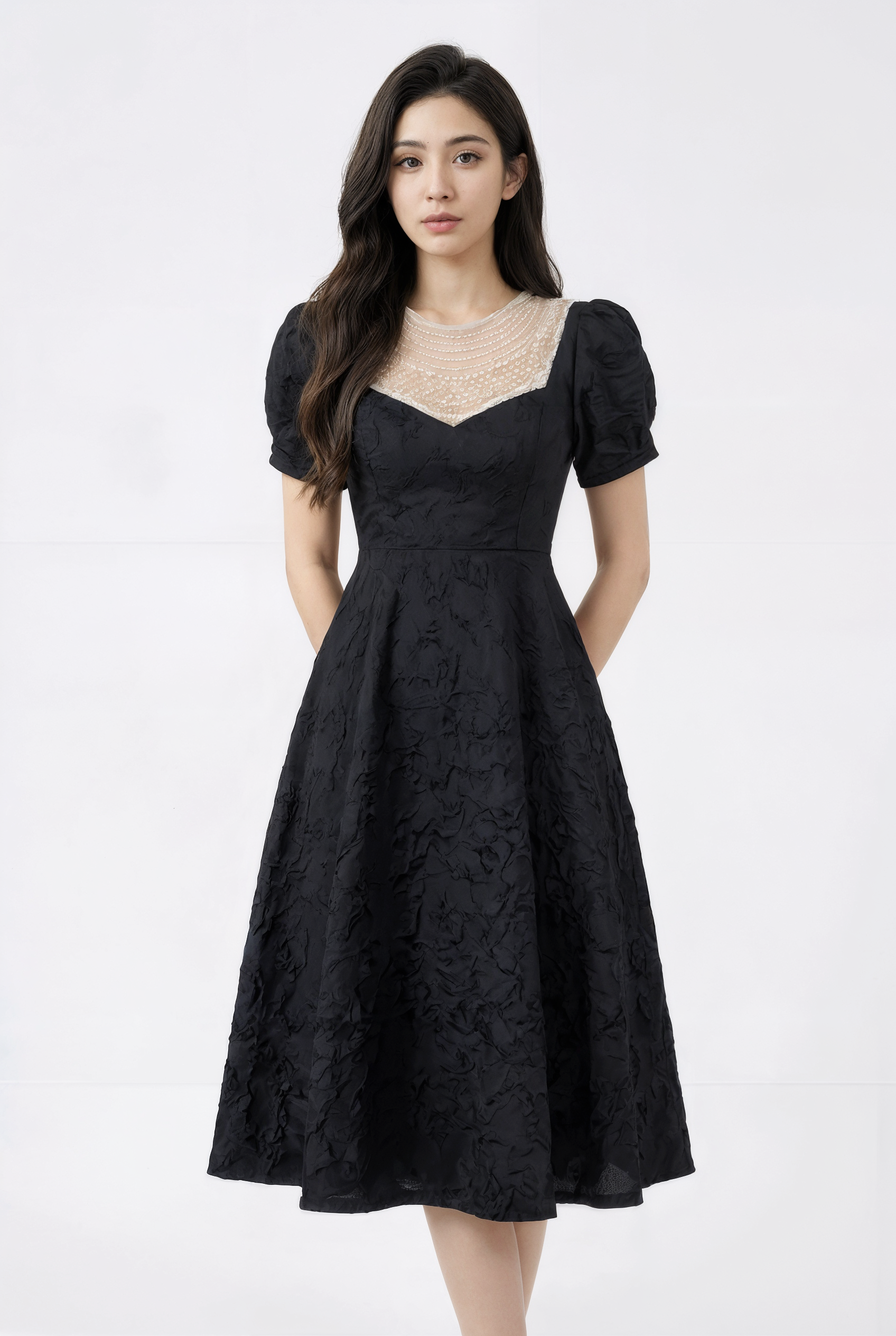 The Palace — French Luxury Bubble Sleeve Dress