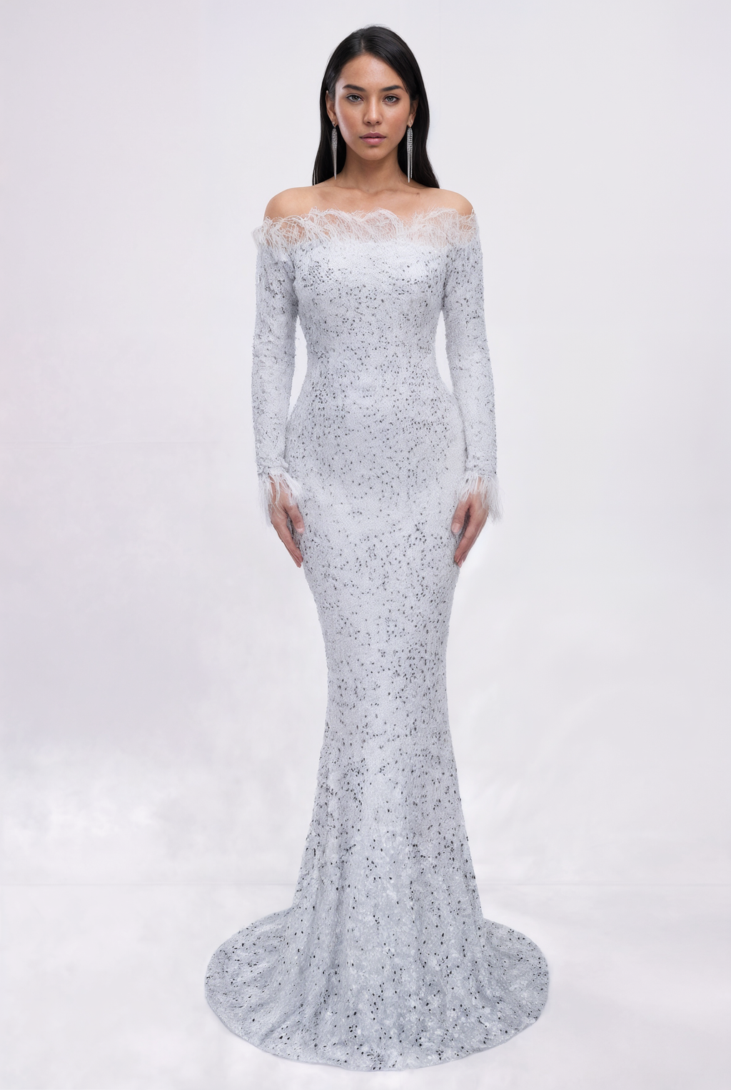 The Mermaid — Velvet & Sequin Evening Gown
