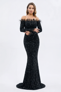The Mermaid — Velvet & Sequin Evening Gown